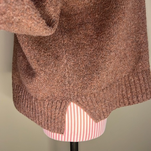Abercrombie & Fitch sweater two toned colorblock brown cream cardigan A&F - L - Picture 8 of 10